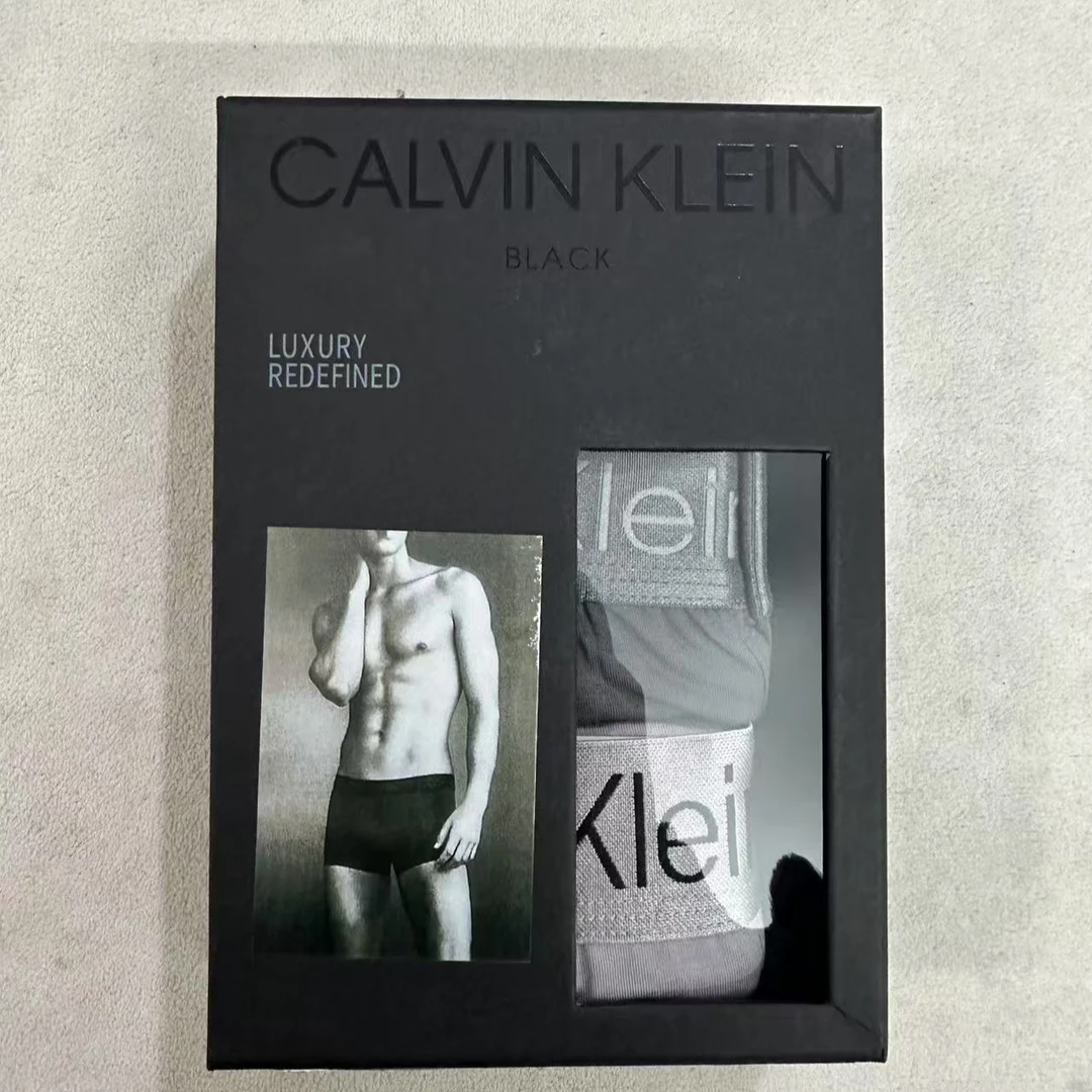 Calvin Klein/凯文克莱男士舒适经典四季可穿平角三色内裤纯色