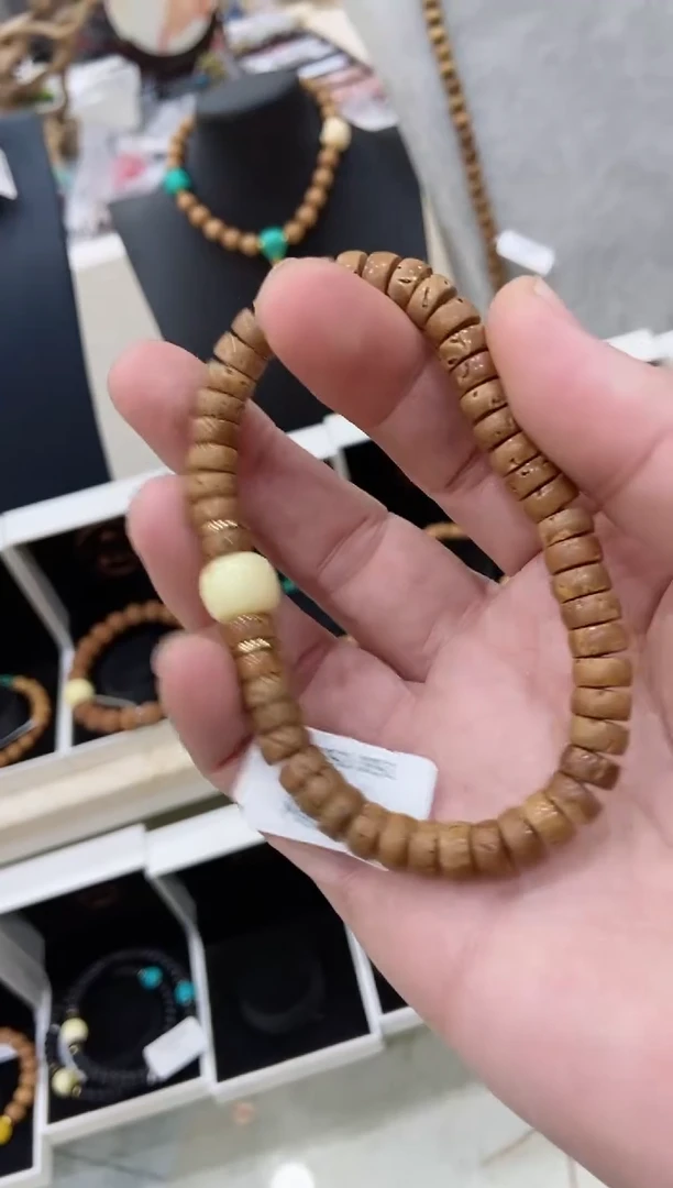 菩提手串/手链西***糖桃木小药片手串