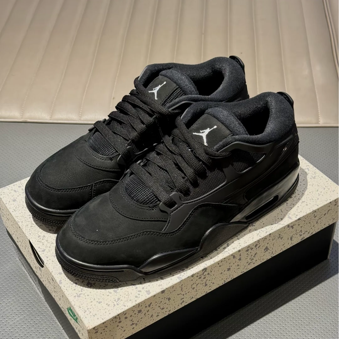 【滔搏联动】NIKE耐克2025男子 AJ4RM黑猫低帮复古休闲鞋FQ7939-004