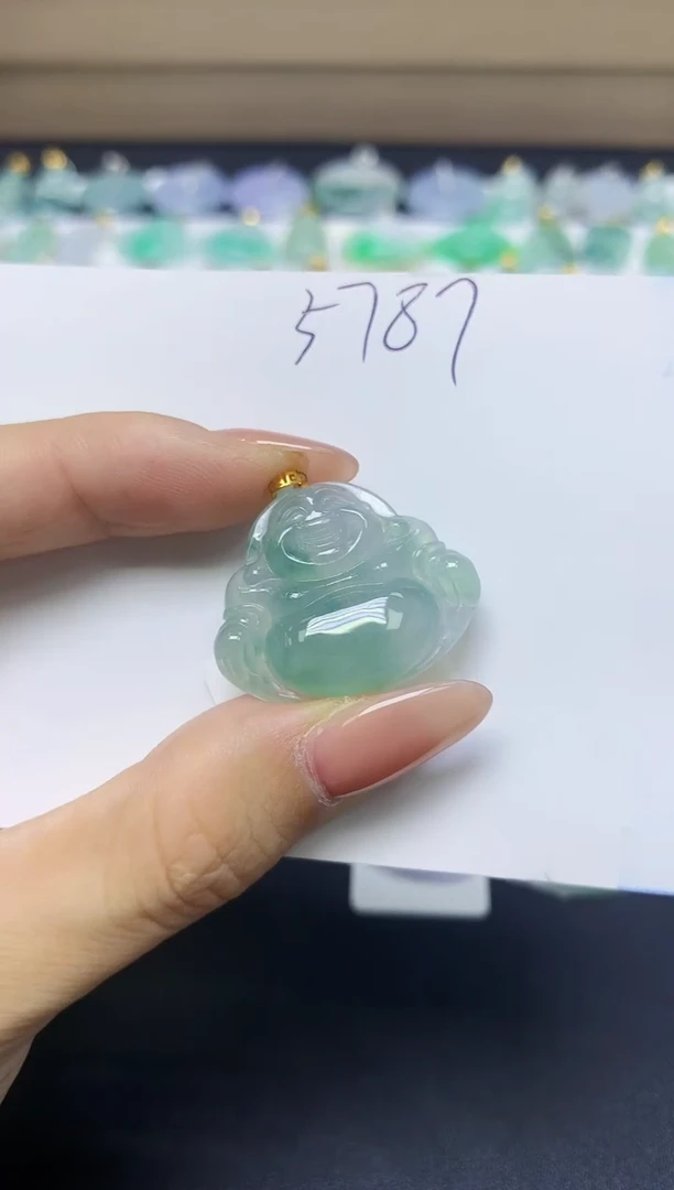 翡翠18K金镶嵌颈饰天然缅甸A货翡翠百元以上9元证书费自理