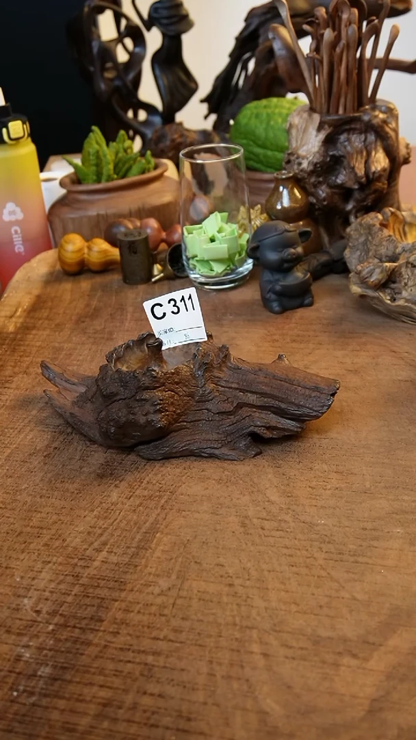 C311鹰瞳手作硬木工艺竖香插