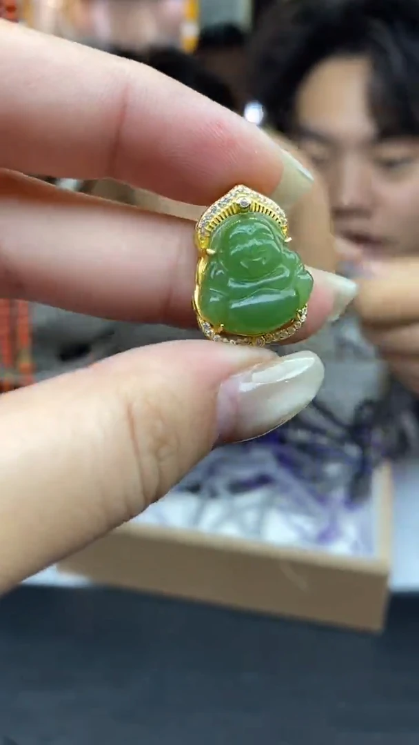 吊坠(不含链)银S925镶嵌和田玉用****3多样性发其一-吊坠-D10835