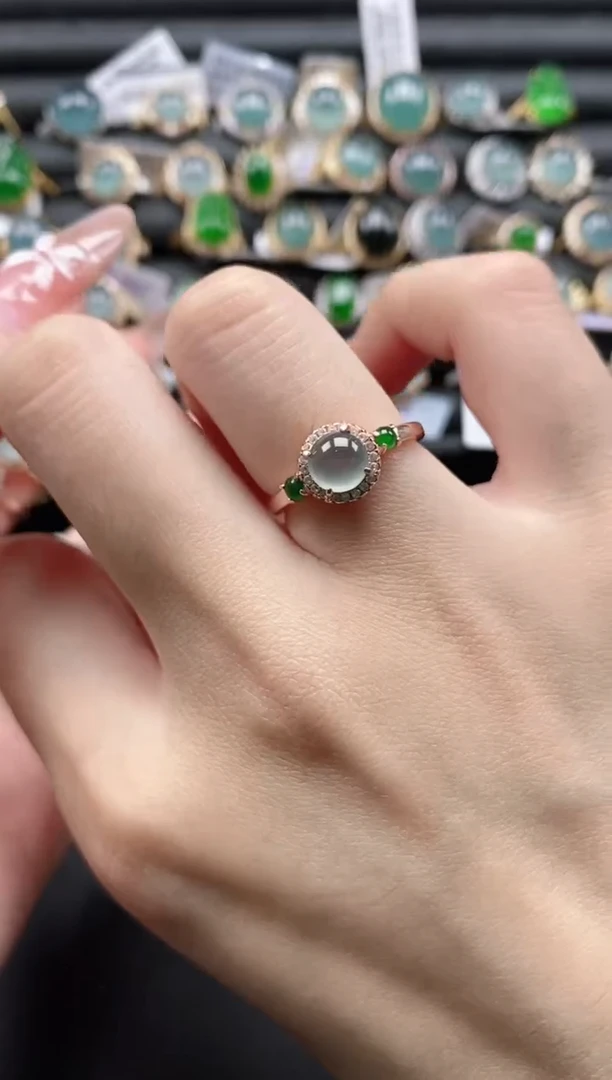 【闪购商品】翡翠戒指银S925镶嵌1111