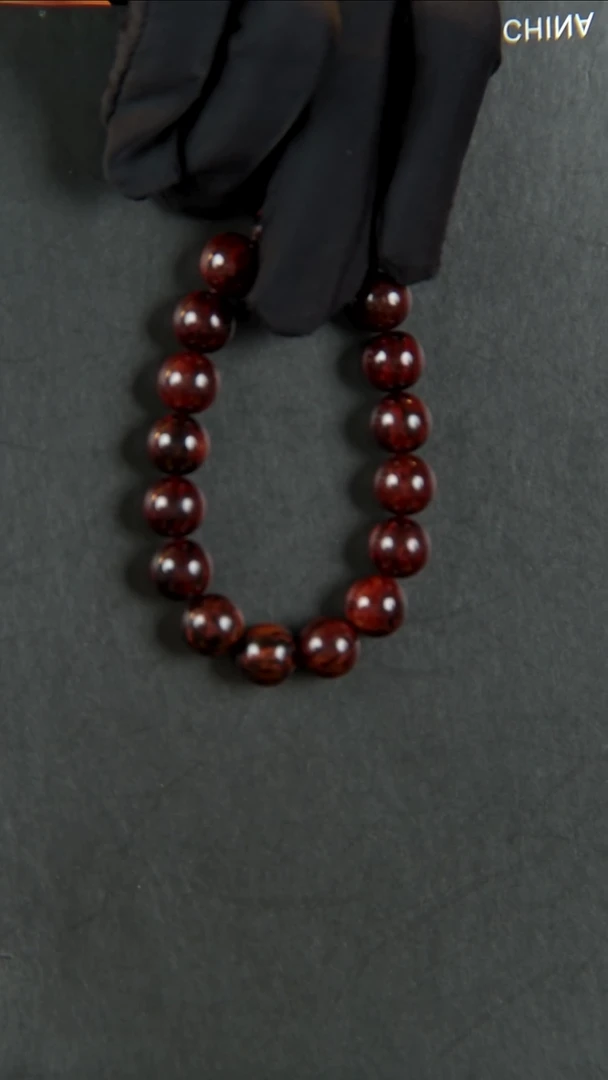 降真香手串/手链自***哥 海南红降土埋玉化料1.2手串