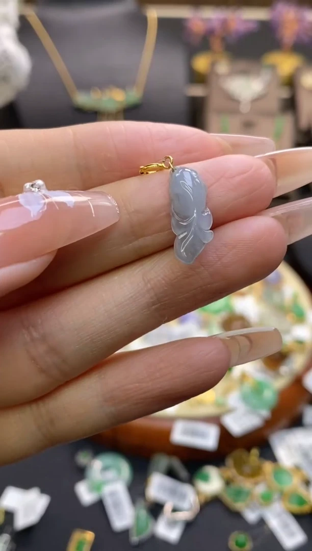 【闪购商品】翡翠颈饰18K金镶嵌净货12417