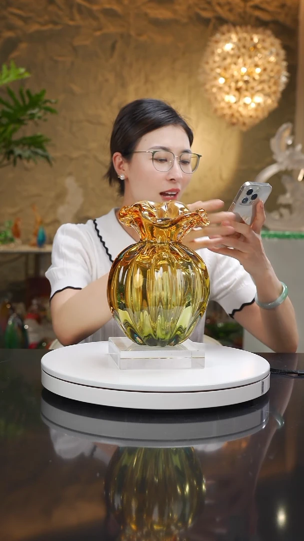 琉璃手工艺品袁**宝福利琥珀花瓶