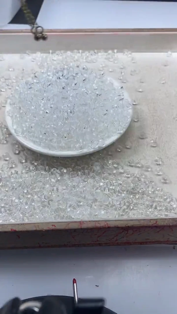 【闪购商品】水晶颈饰未镶嵌W900白水切面算盘6mm*50颗