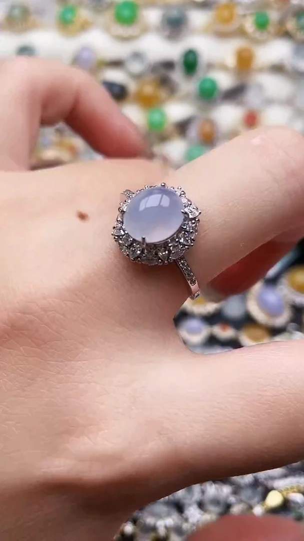 银S925镶嵌戒指翡翠22