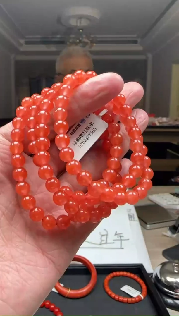 【闪购商品】南红玛瑙7mm保山108圆珠未镶嵌多样性发一件