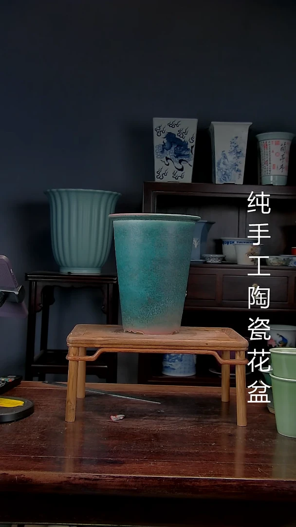 景德镇手工陶瓷花盆