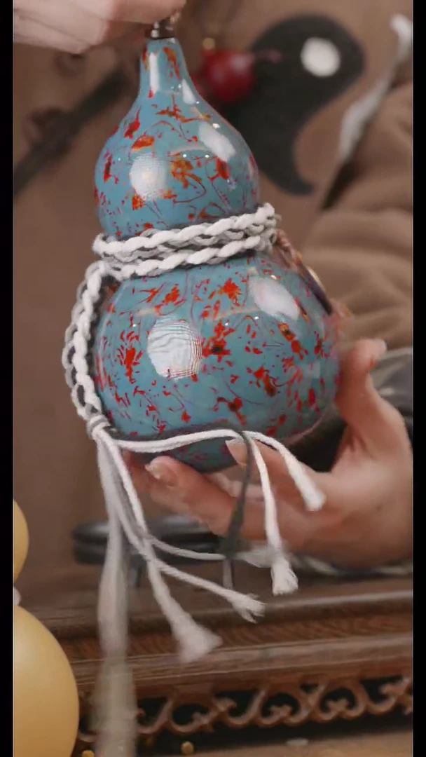 【闪购商品】310号精品天然大漆工艺防渗内胆酒葫芦~