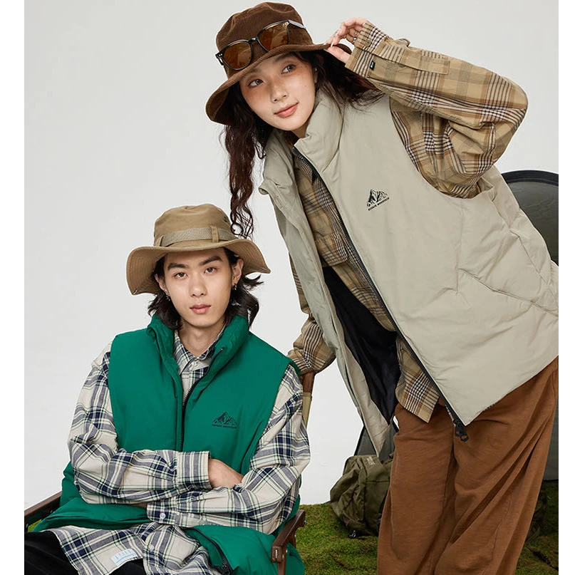 情侣冬季立领羽绒马甲简约潮流百搭休闲保暖背心 MY6061