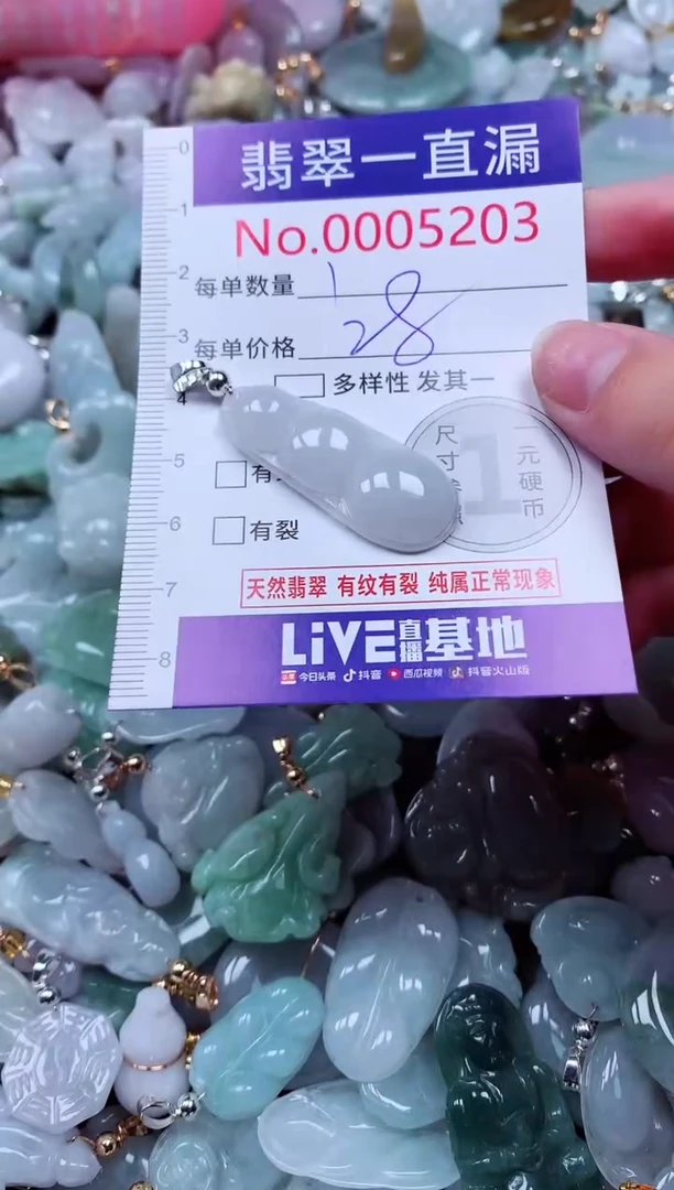 吊坠(不含链)未镶嵌翡翠5203