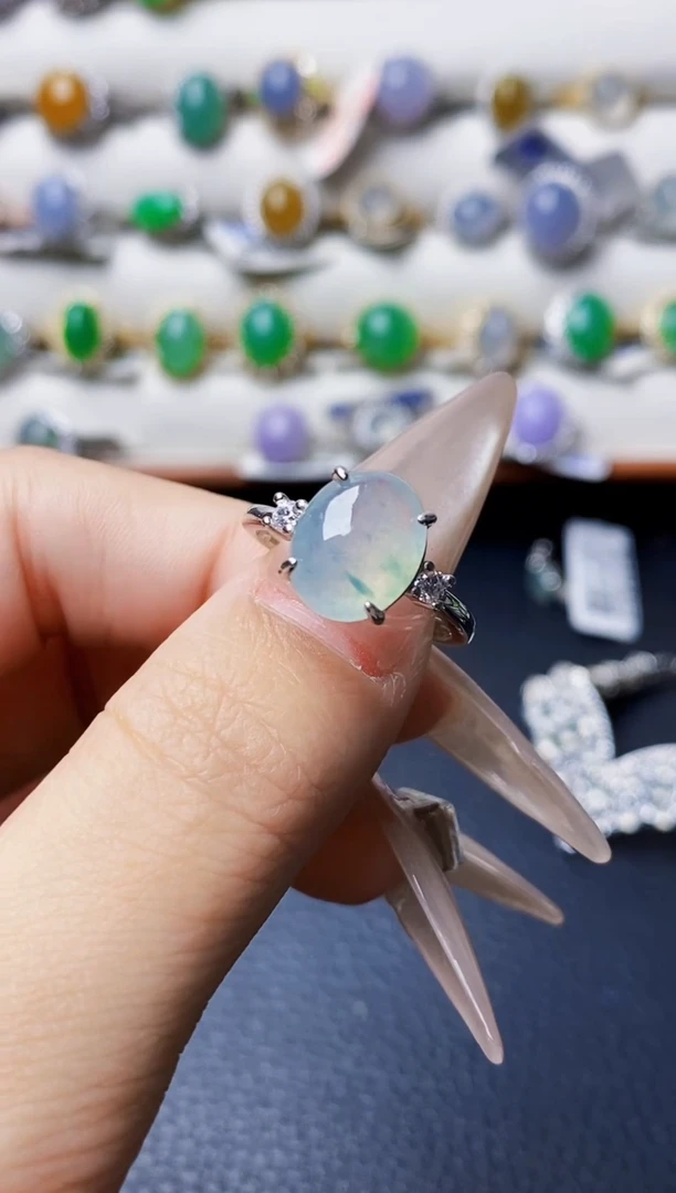 银S925镶嵌戒指翡翠5031