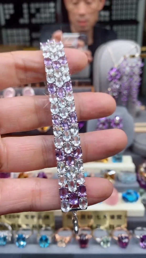 【闪购商品】水晶手链银S925镶嵌水晶手链