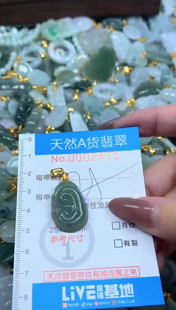 颈饰未镶嵌翡翠净货挂件-2475