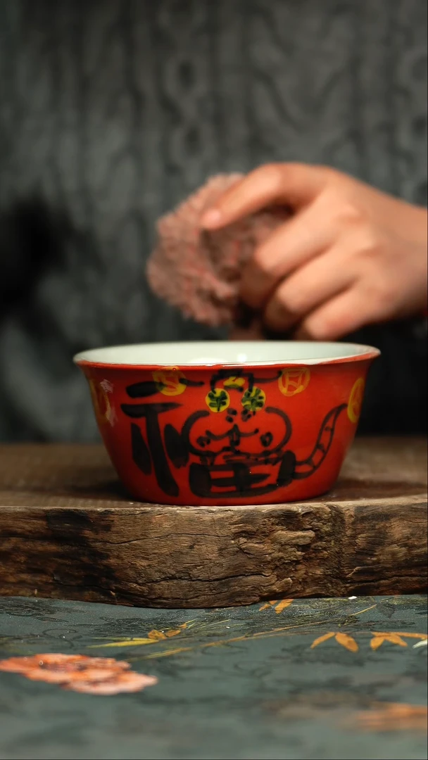 【闪购商品】杯釉下彩手工手绘同款陶器