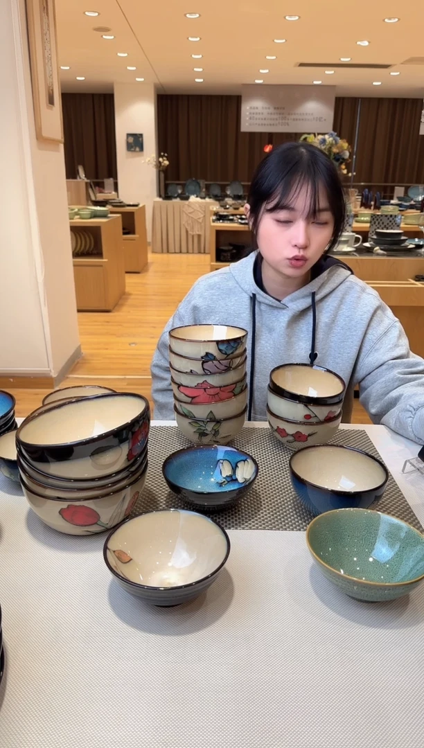 瓷片米饭碗6只组合