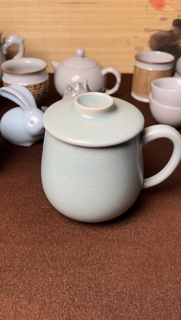 全品福利-仿古釉纯手工450cc丞相办公杯