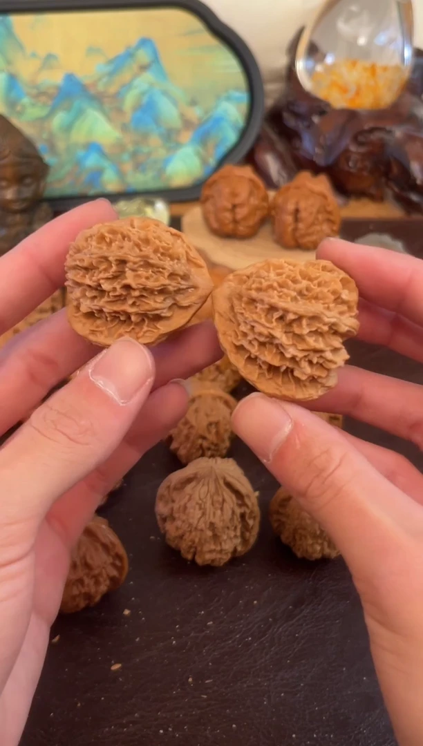 把件文玩核桃三角刺纹