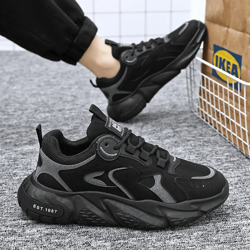 秋冬季男鞋透气网面鞋子男士运动鞋潮流百搭休闲跑步老爹鞋正