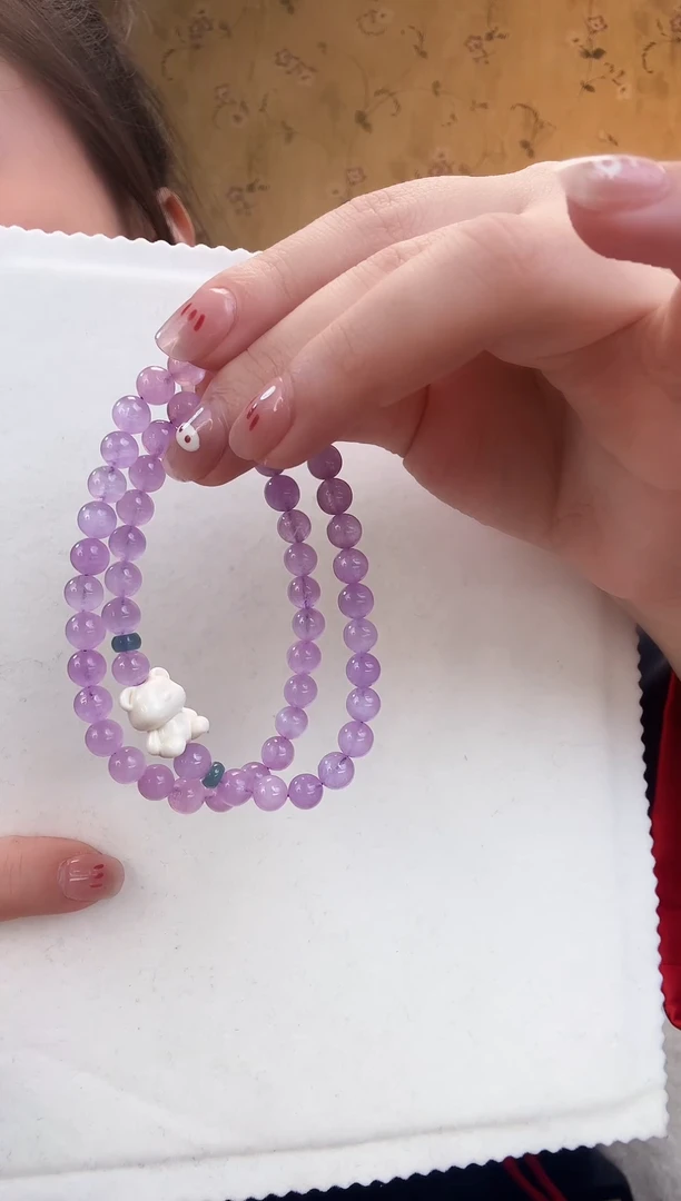 【闪购商品】锂辉石手串未镶嵌紫锂辉手串1079