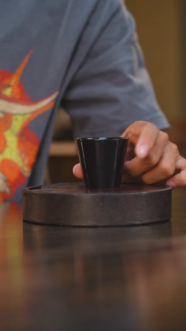 100柴房陶瓷柴烧主人杯