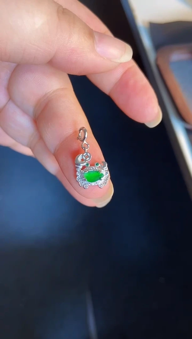 吊坠(不含链)银S925镶嵌翡翠1