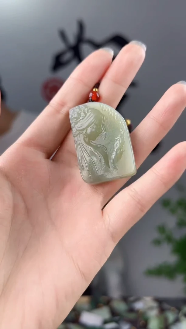 和田玉未镶嵌颈饰拍一发一，多样性发货