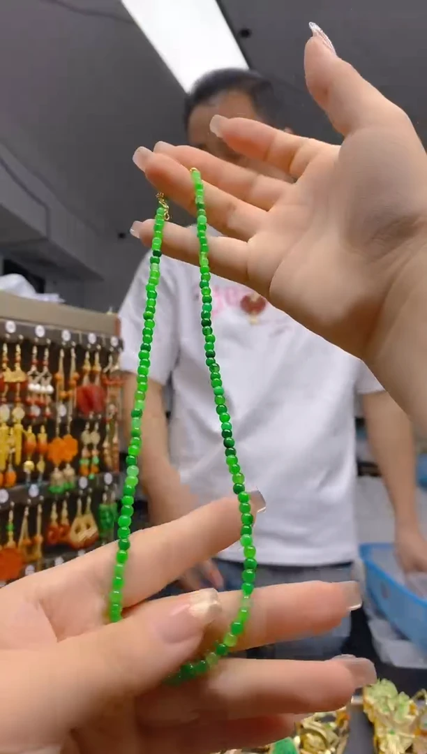 【闪购商品】翡翠耳饰合金279翡翠锁骨链