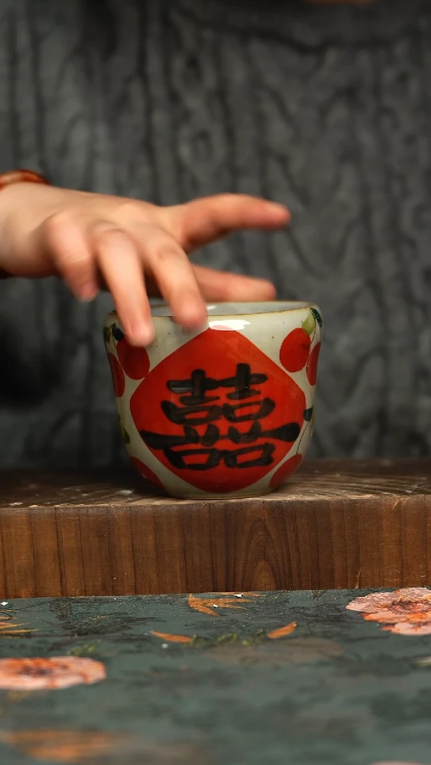 杯釉下彩手工手绘同款陶器