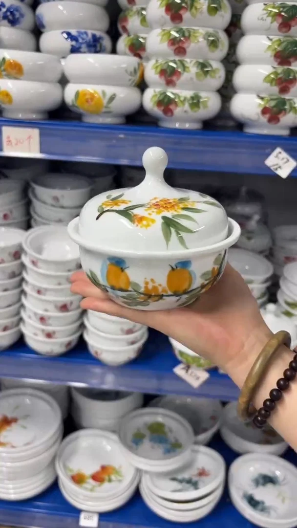 景德镇手绘釉中彩（食品级）炖盅