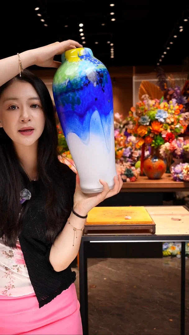 瓶琉璃琉璃瓶手工花器花束空运包邮送货上门