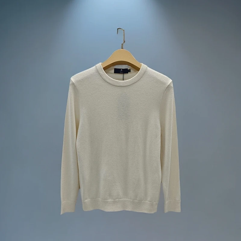 男士圆领长袖羊毛衫针织衫毛衣