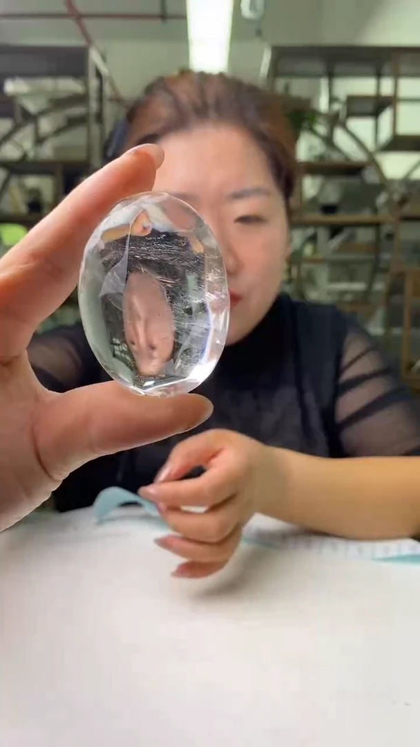 水晶珠宝半成品未镶嵌白水晶手握D10