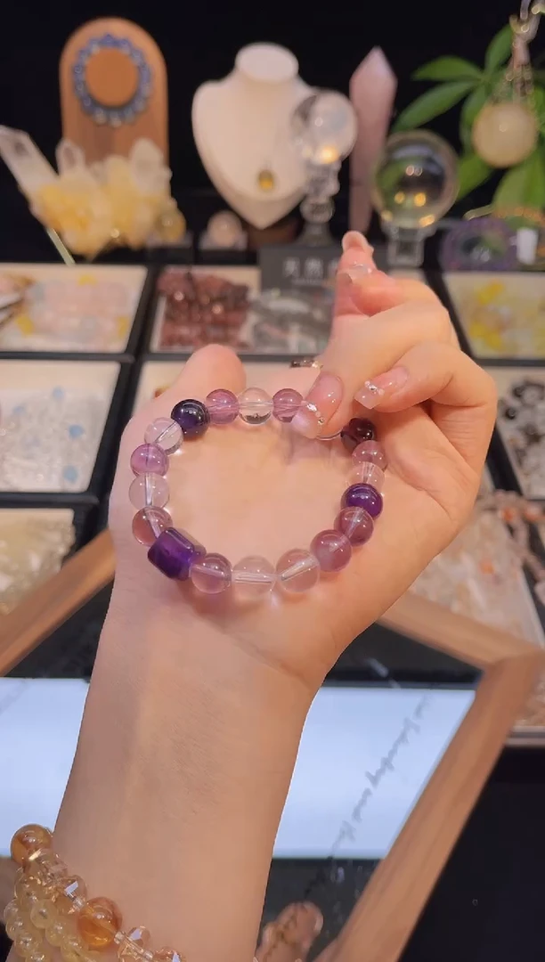 未镶嵌手串水晶紫水多宝