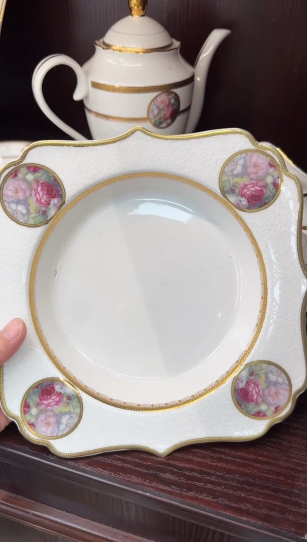 瓷片8.5英寸草帽盘 正品 1个