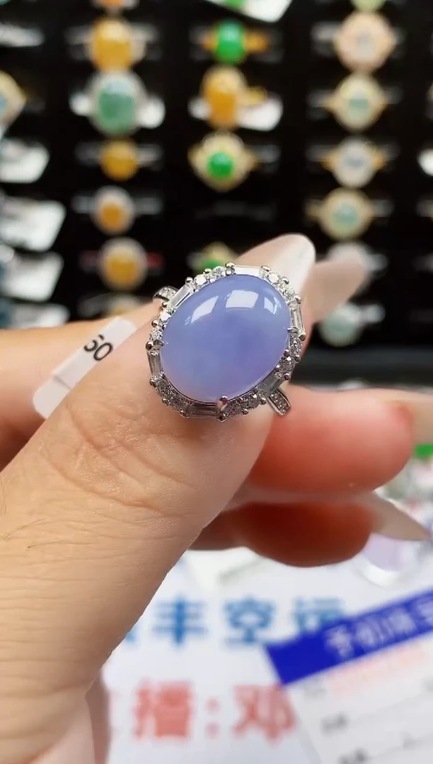 银S925镶嵌戒指翡翠2254