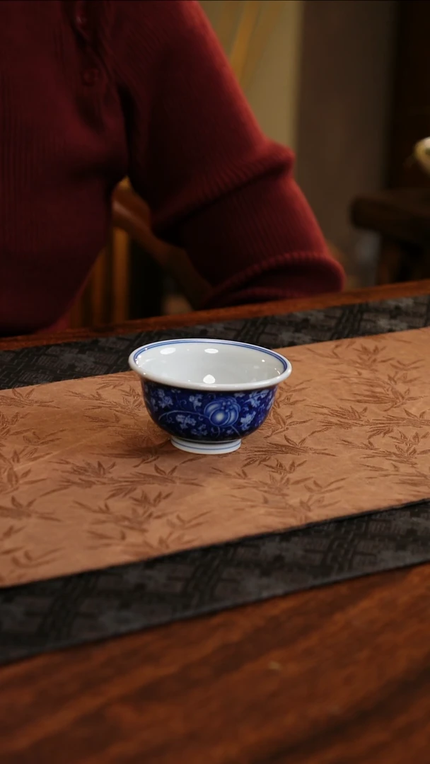 【闪购商品】杯子莹焰堂蓝底西瓜压手杯