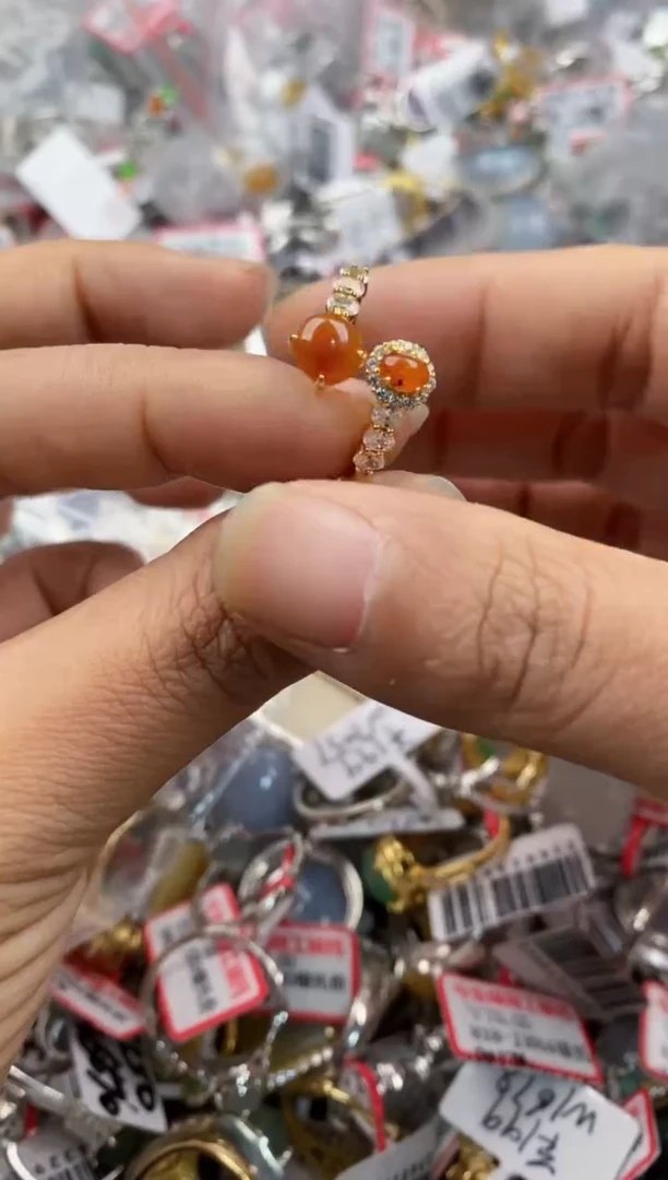 银S925镶嵌戒指翡翠111                  6