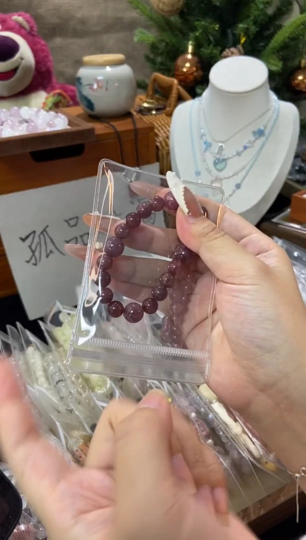 水晶手串未镶嵌孤品捡漏均匀瑕疵介意勿拍