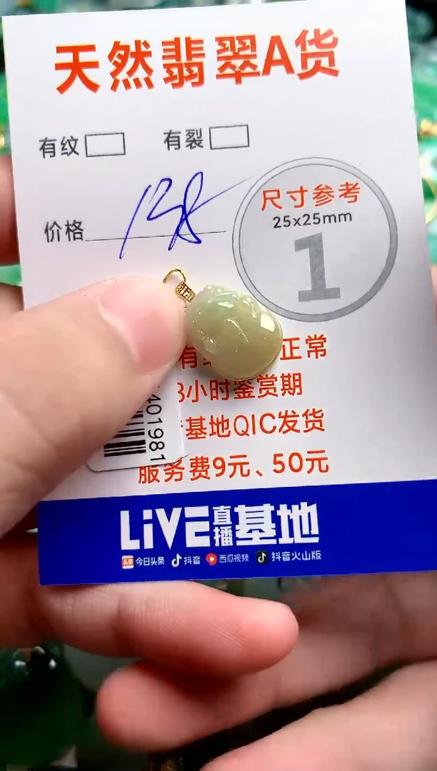 翡翠18K金镶嵌颈饰0866549499