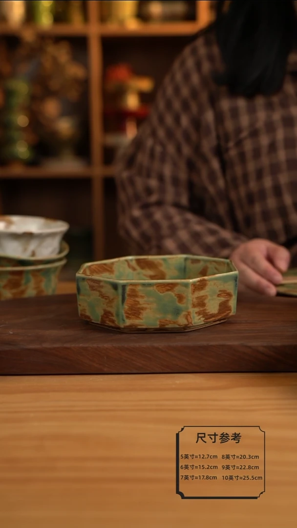 黄绿色系列的8边盒子