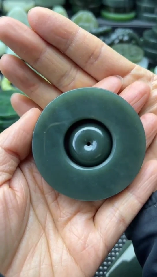 未镶嵌和田玉珠宝半成品子母扣