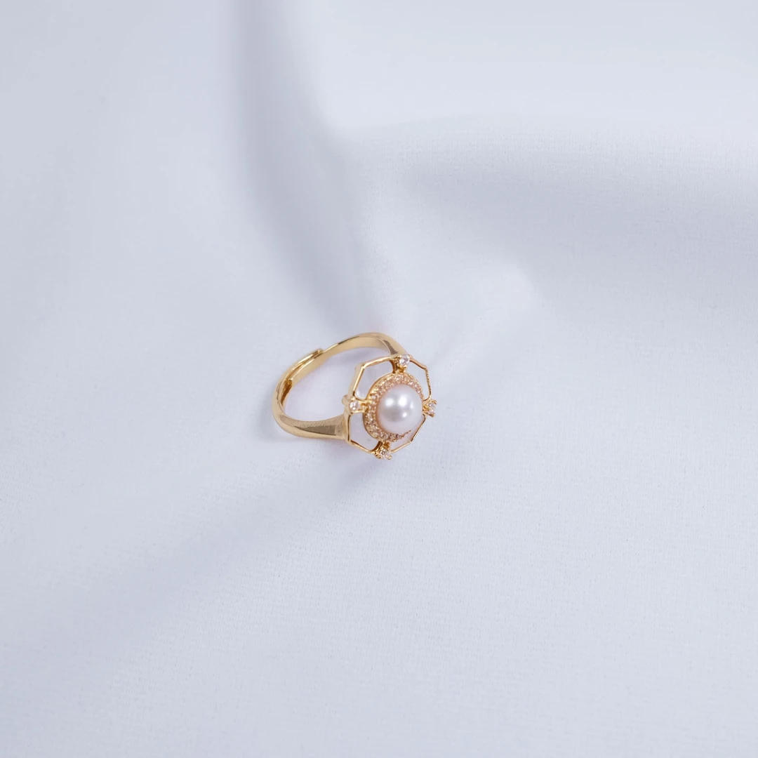 天然淡水珍珠戒指  JZ1019