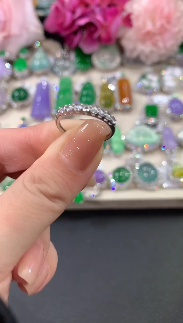 【福公子珠宝】18K金镶嵌戒指/指环天然钻石-多样性一件发货-262