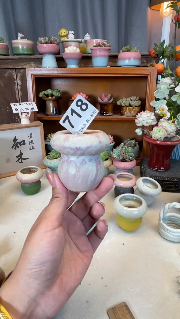 瓷片h*y718知木小芳花盆编号