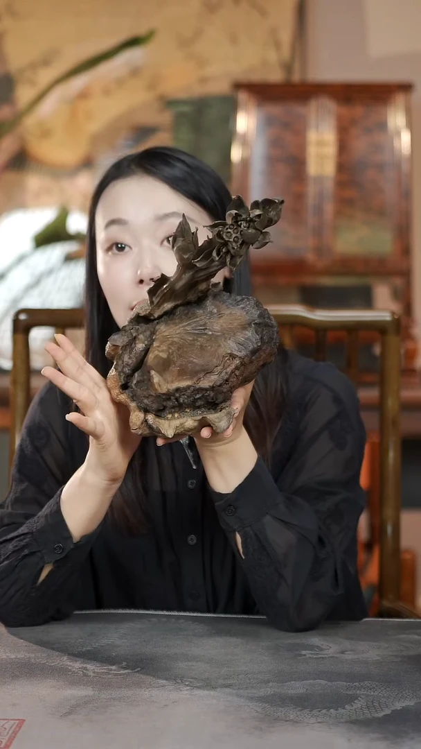 金丝楠手作精工内瘤荷花壶承