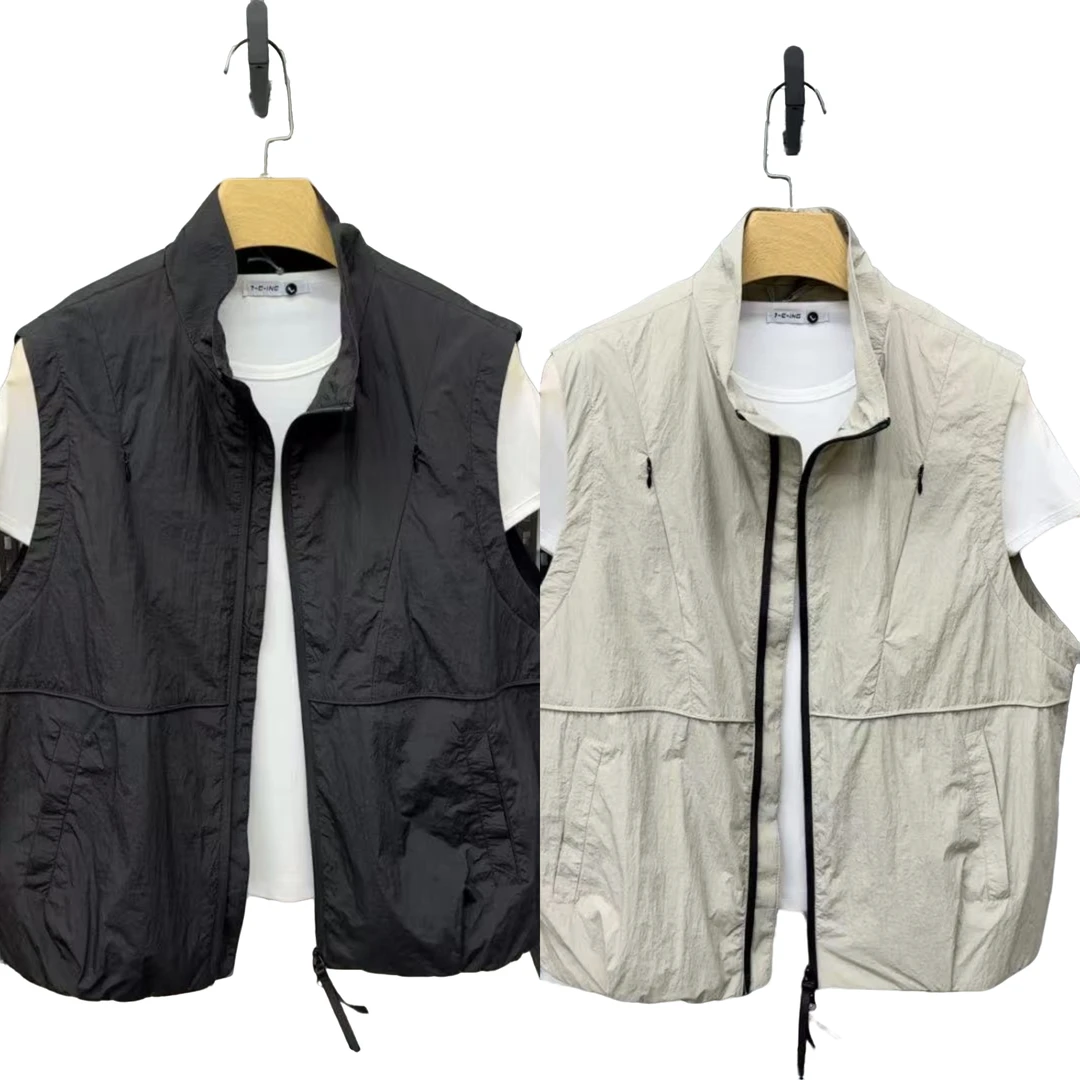 春季新款25661男士休闲时尚百搭立领拉链韩版透气马甲上衣外套