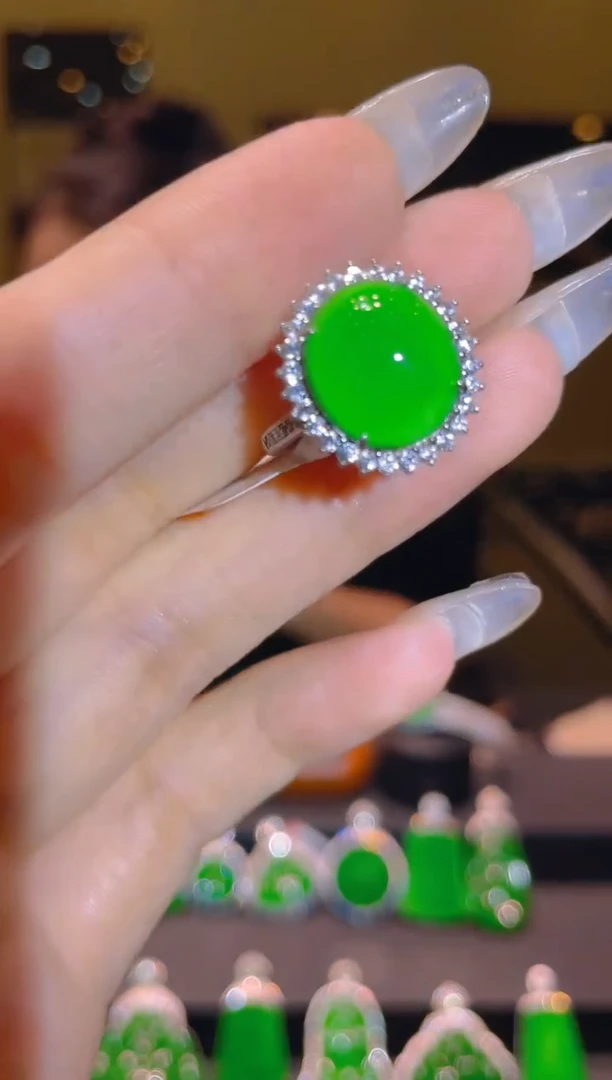 翡翠银S925镶嵌吊坠(不含链)A8